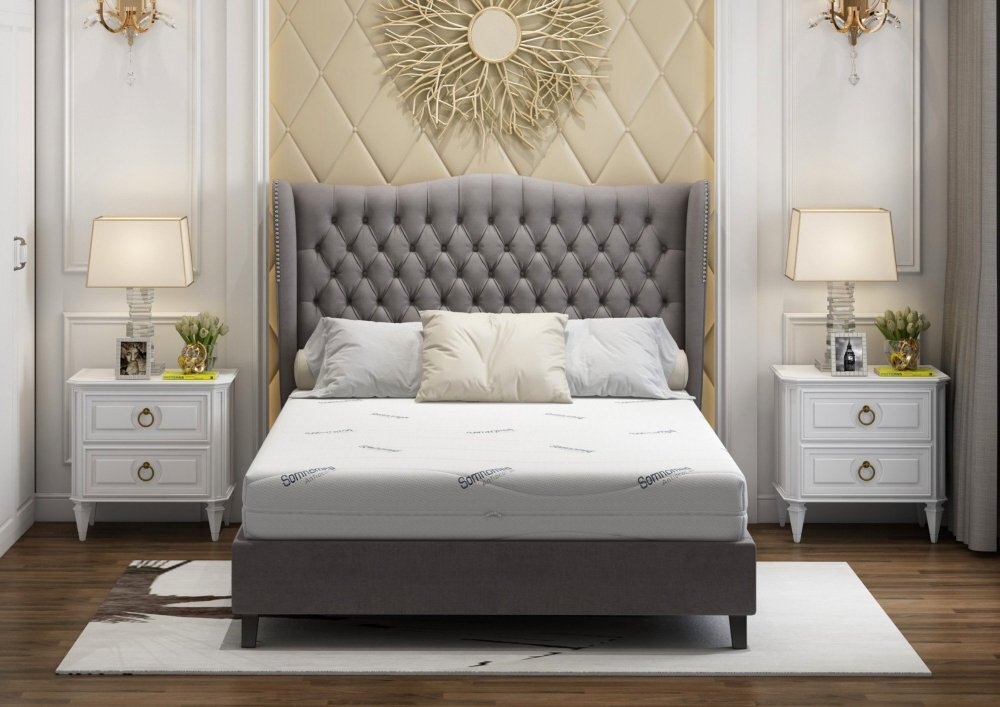 Somnart Saltea din spuma poliuretanica Somnomed Antiacaria 140 x 200 x 20 cm cu husa detasabila