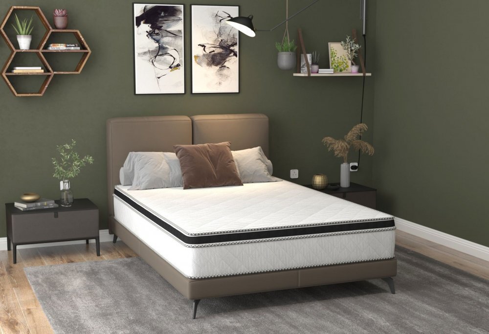Somnart Saltea superortopedica Fermo 140 x 200 x 30 cm cu arcuri si husa matlasata