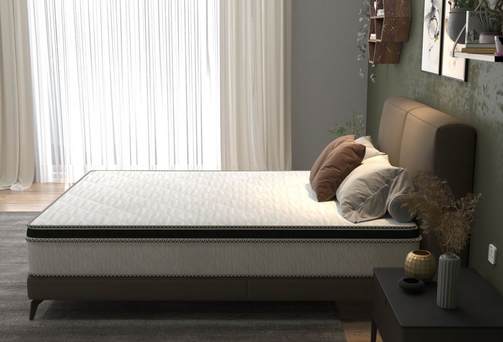 Somnart Saltea superortopedica Fermo 140 x 200 x 30 cm cu arcuri si husa matlasata