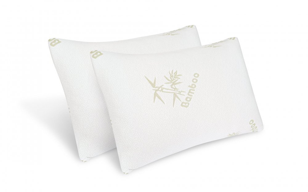 Somnart Set 2 perne Bamboo Memory cu husa detasabila din bambus 50 x 70 cm