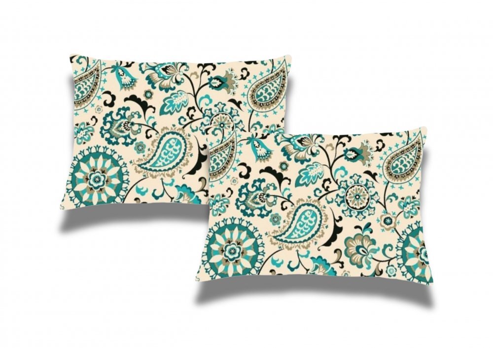Somnart Set 2 perne matlasate Belina din microfibra imprimata oriental 50 x 70 cm