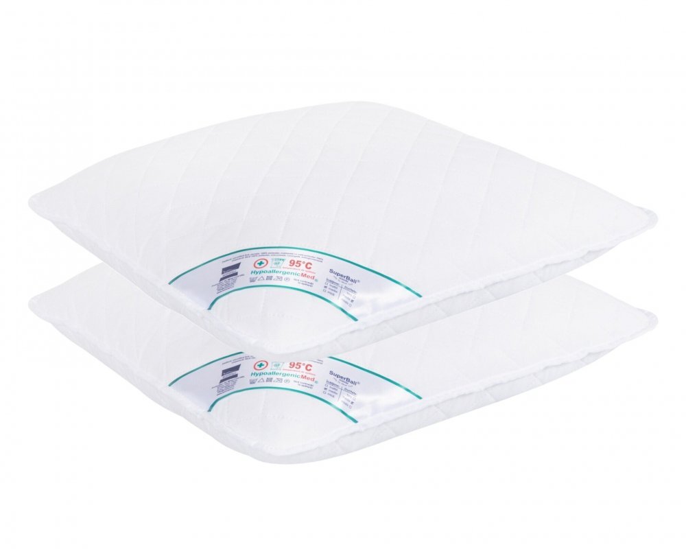 Somnart Set 2 perne medicinale hipoalergenice matlasate lavabile 70 x 70 cm