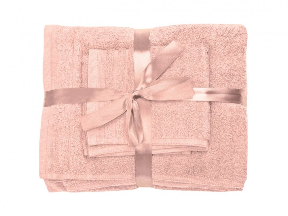 Somnart Set 3 prosoape din bumbac roz pentru fata corp si maini