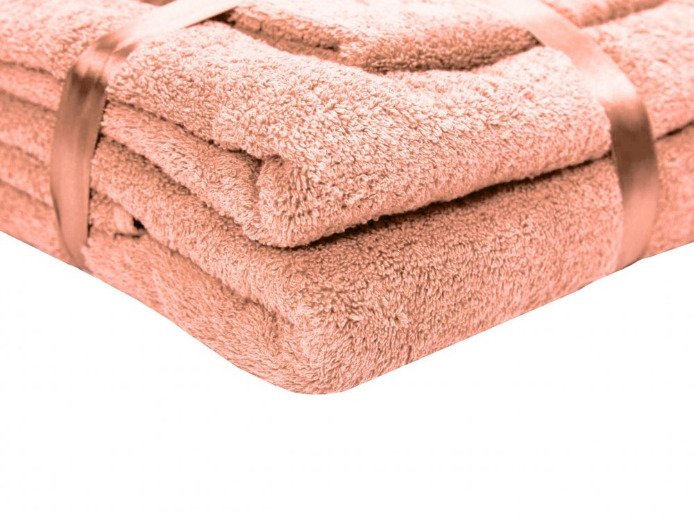 Somnart Set 3 prosoape din bumbac roz pentru fata corp si maini