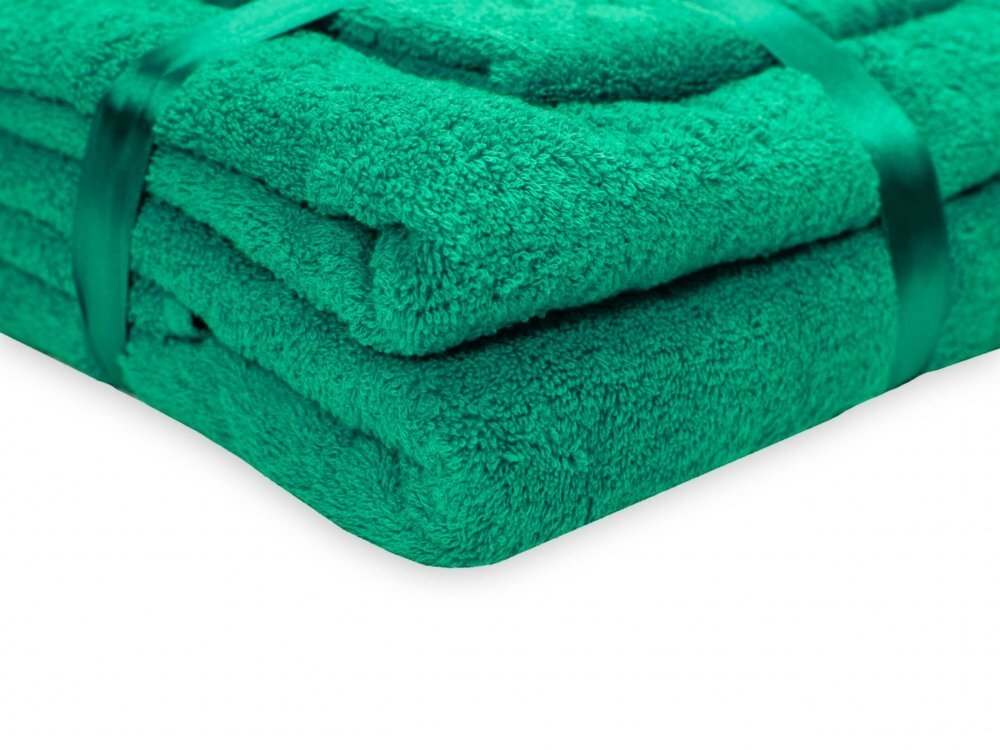 Somnart Set 3 prosoape din bumbac verde pentru fata corp si maini
