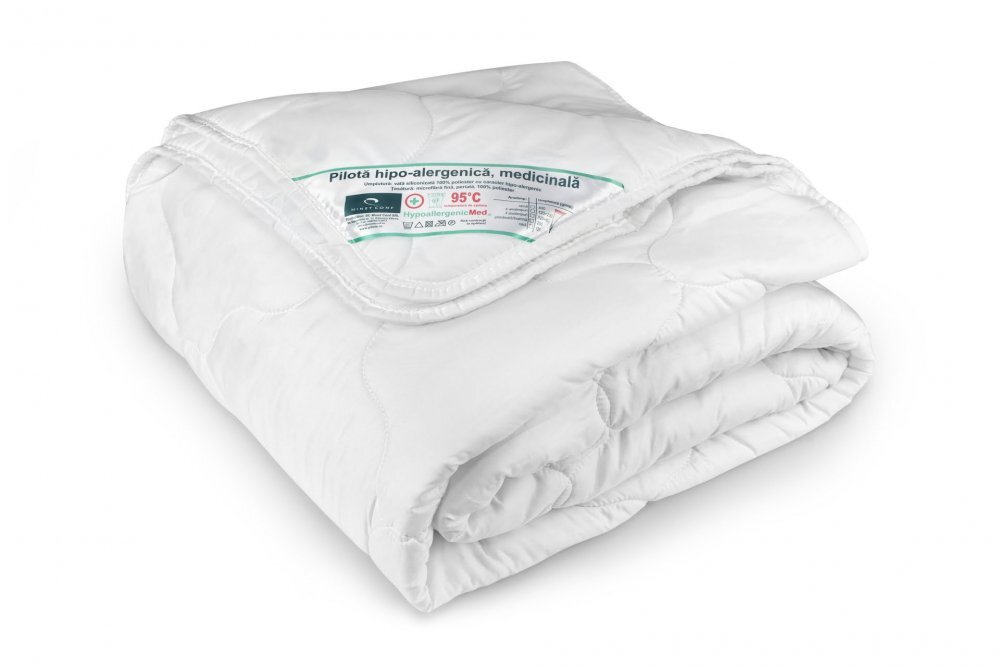 Somnart Set Baby HypoallergenicMed perna 40x60 cm si pilota 100x140 cm hipoalergenica pentru bebelusi