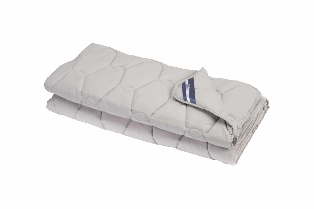 Somnart Set Bella cu pilota 180 x 200 model biscuite si 2 perne 50 x 70 cm din bumbac gri