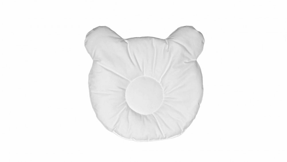 Somnart Set lenjerie pentru patut si pernuta pentru formarea capului bebelusului Alb din bumbac 120x60 cm