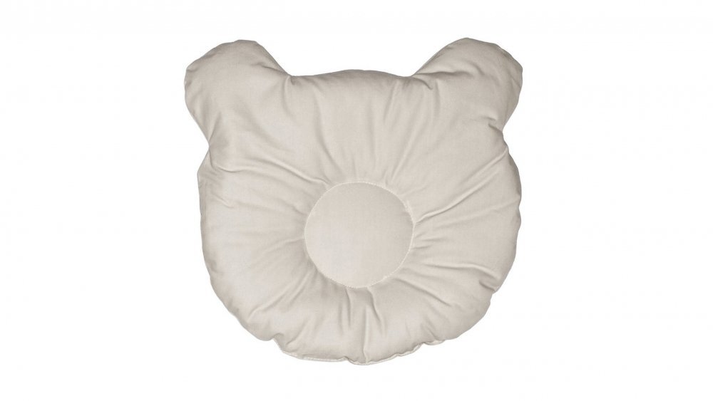 Somnart Set lenjerie pentru patut si pernuta pentru formarea capului bebelusului Gri deschis din bumbac 120x60 cm