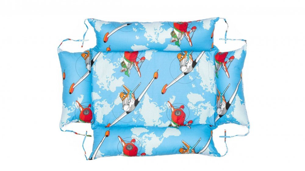 Somnart Set reductor beby nest paturica si pernuta pentru formarea capului bebelusului Aviator Albastru
