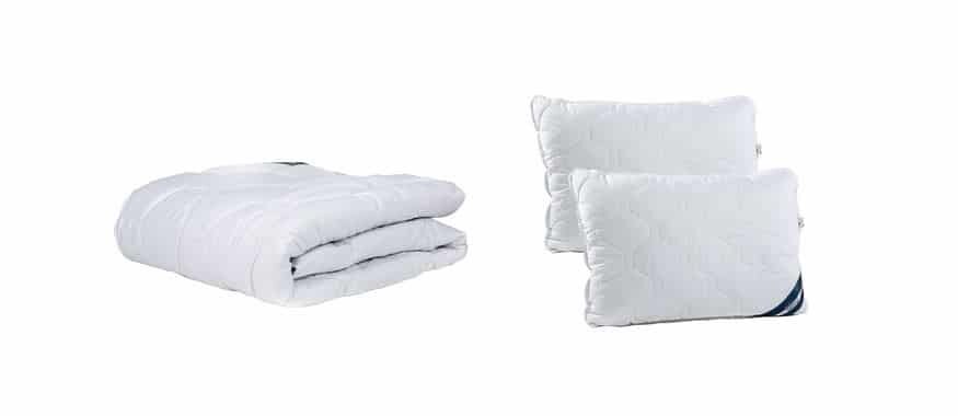 Somnart Set Superior Plus cu pilota groasa 200 x 220 cm si 2 perne 50 x 70 cm din bumbac