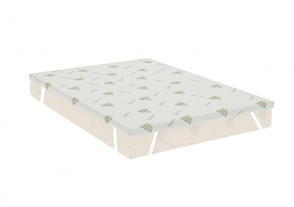 Somnart Topper Aloe Vera cu elastic husa detasabila si lavabila 140 x 200 x 5 cm fermitate medie