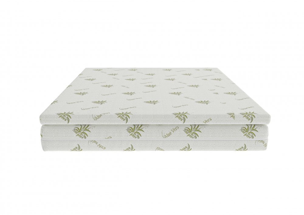 Somnart Topper Aloe Vera cu husa detasabila si lavabila 120 x 200 x 5 cm fermitate medie