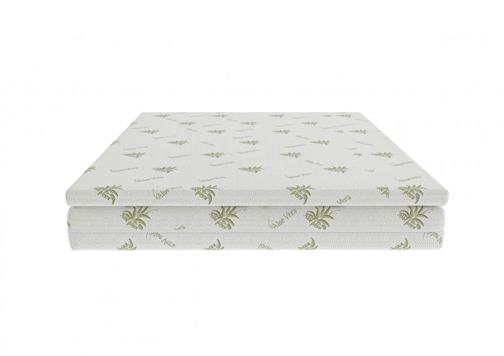 Somnart Topper Aloe Vera cu husa detasabila si lavabila 140 x 200 x 4 cm fermitate medie