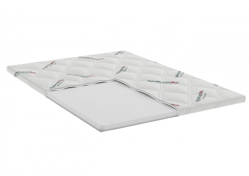 Somnart Topper Hypoallergenicmed Antibacteria cu husa detasabila si lavabila 90 x 200 x 5 cm