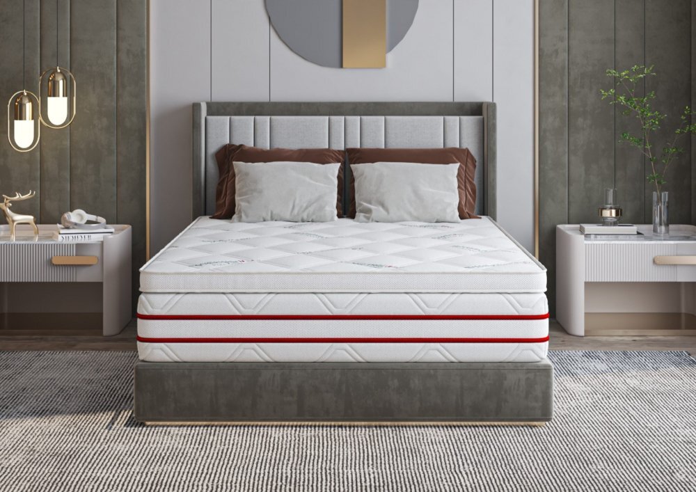 Somnart Topper Hypoallergenicmed Antibacteria cu husa detasabila si lavabila 90 x 200 x 5 cm