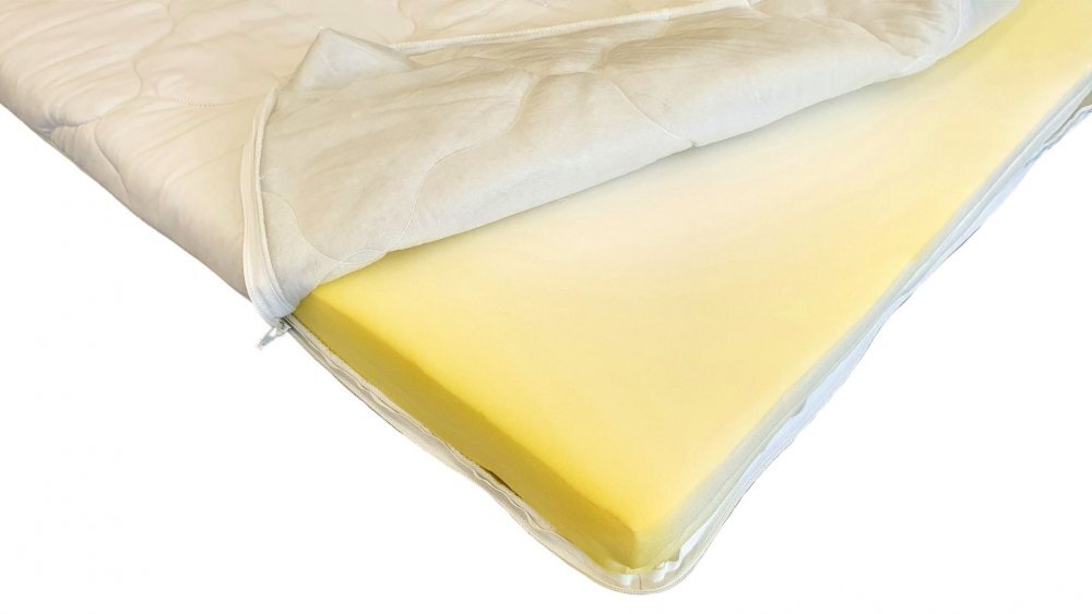 Somnart Topper Hypoallergenicmed cu husa detasabila din microfibra 140 x 190 x 5 cm
