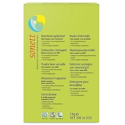 Sonett Detergent ecologic praf pentru masina de spalat vase 3 kg