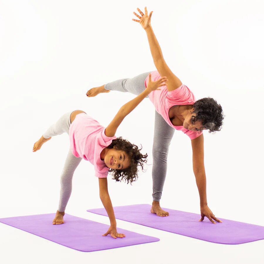 Soul Mates Set Yoga mama-copil saltele asortate si carduri incluse Cloud mov