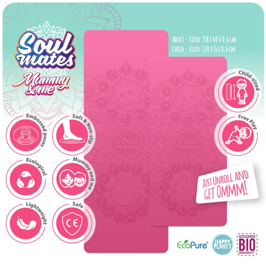 Soul Mates Set yoga mama copil saltele asortate si carduri incluse Sun and Moon Roz