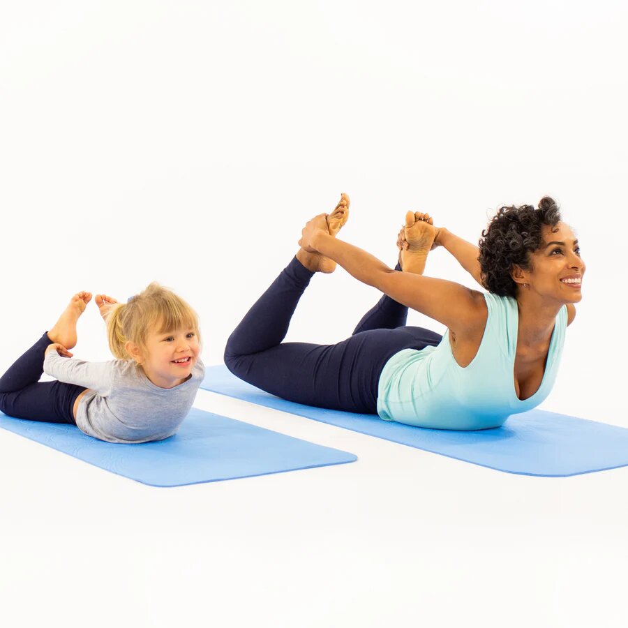 Soul Mates Set Yoga mama si copil saltele asortate si carduri incluse Wave albastru
