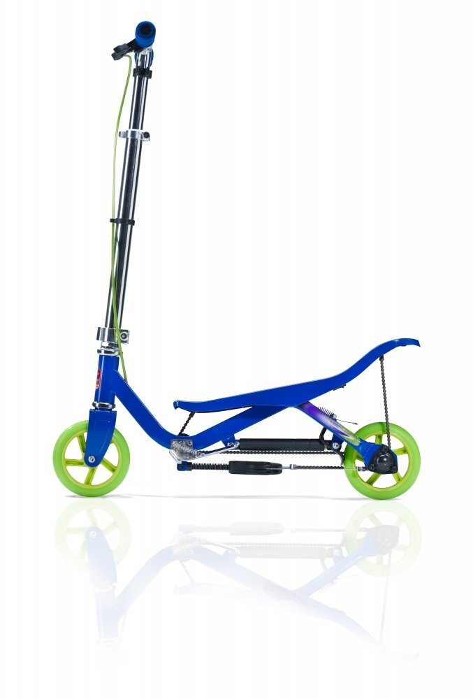 Space Scooter Trotineta X360 Series Junior Albastru ghidon reglabil pliabila suspensii greutate suportata 60 kg varsta 4 ani+