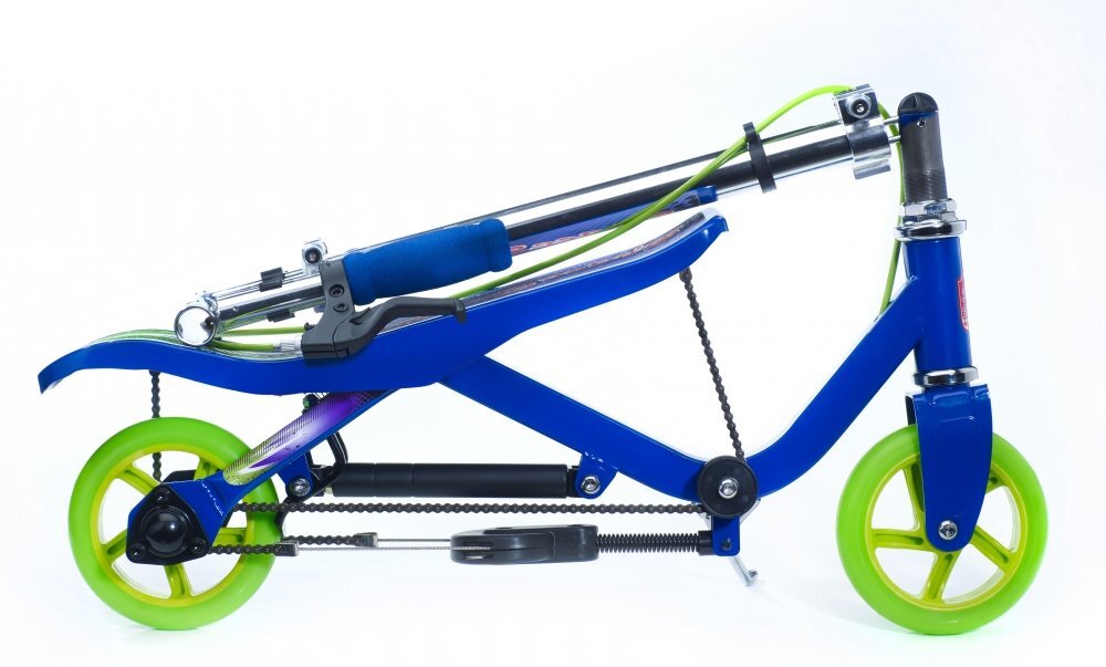 Space Scooter Trotineta X360 Series Junior Albastru ghidon reglabil pliabila suspensii greutate suportata 60 kg varsta 4 ani+