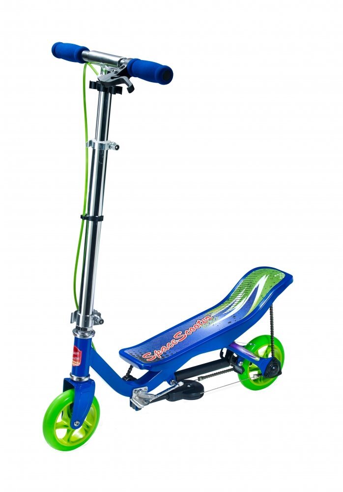 Space Scooter Trotineta X360 Series Junior Albastru ghidon reglabil pliabila suspensii greutate suportata 60 kg varsta 4 ani+