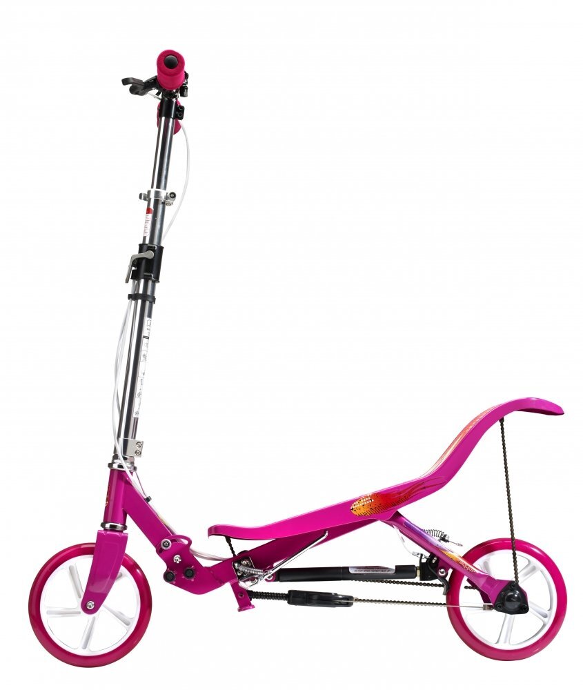 Space Scooter Trotineta X360 Series Junior Roz ghidon reglabil pliabila suspensii greutate suportata 60 kg varsta 4 ani+