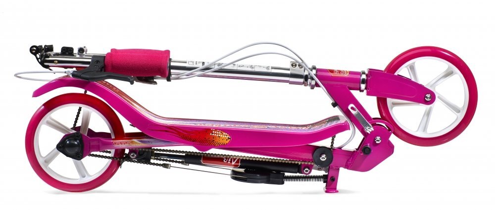 Space Scooter Trotineta X360 Series Junior Roz ghidon reglabil pliabila suspensii greutate suportata 60 kg varsta 4 ani+