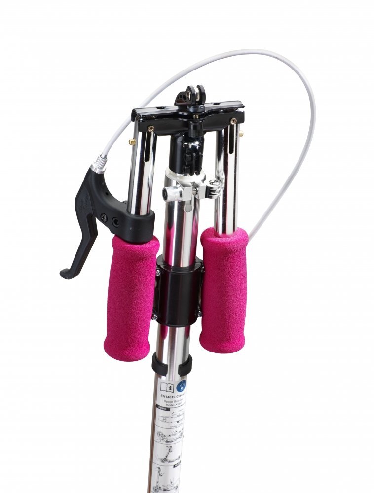Space Scooter Trotineta X360 Series Junior Roz ghidon reglabil pliabila suspensii greutate suportata 60 kg varsta 4 ani+