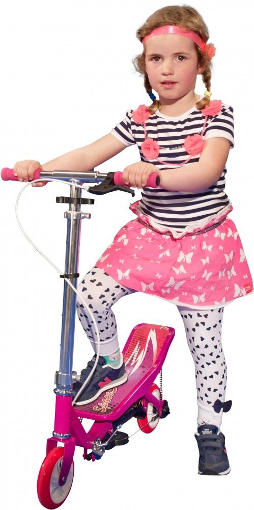 Space Scooter Trotineta X360 Series Junior Roz ghidon reglabil pliabila suspensii greutate suportata 60 kg varsta 4 ani+