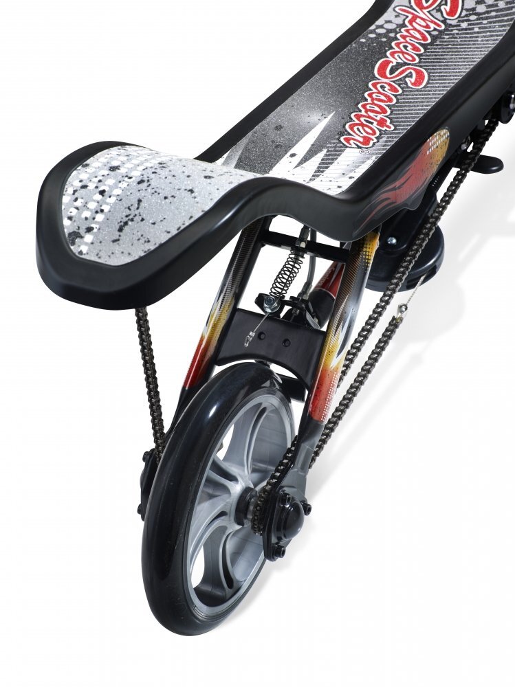 Space Scooter Trotineta X580 Series Negru ghidon reglabil pliabil frana de mana suspensii greutate suportata 90 kg varsta 8 ani+