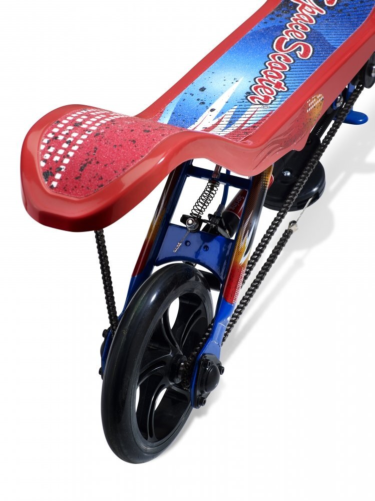 Space Scooter Trotineta X580 Series Rosu-Albastru ghidon reglabil pliabil frana de mana suspensii greutate suportata 90 kg varsta 8 ani+