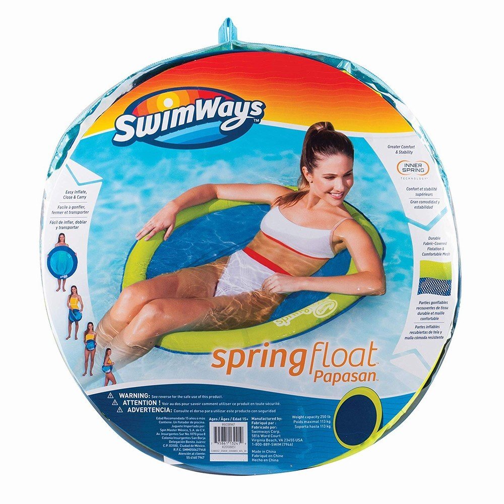 Spin Master Swimways scaun plutitor spring float papasan albastru cu verde