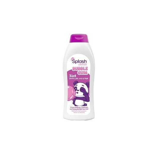 SPLASH Gel de dus 3 in 1 pentru copii parfum Bubble Gum 500 ml