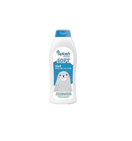 SPLASH Gel de dus 3 in 1 pentru copii SOFT parfum talc 500 ml