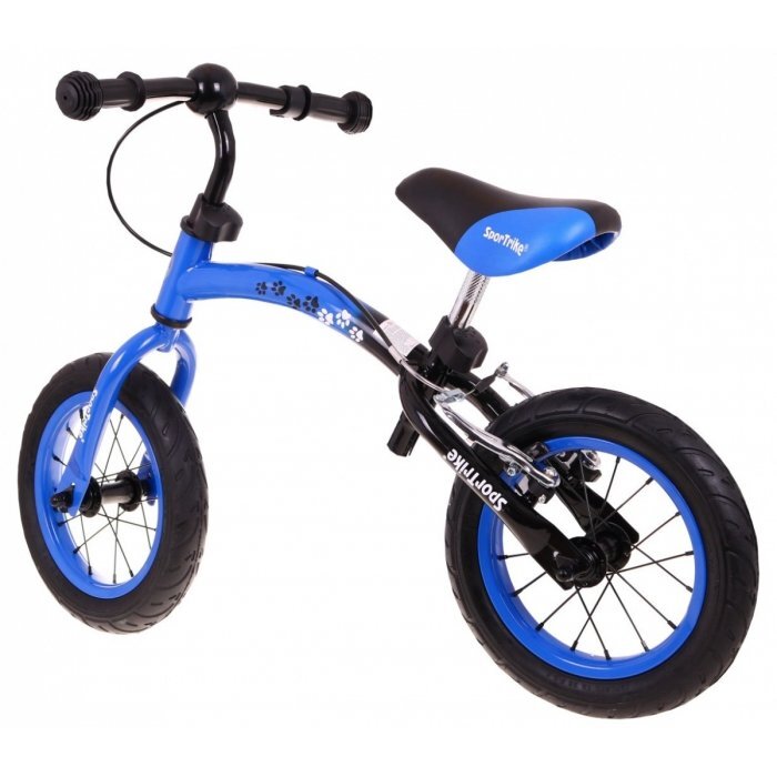 SporTrike Bicicleta fara pedale cu frana cadru variabil si roti gonflabile Boomerang albastru