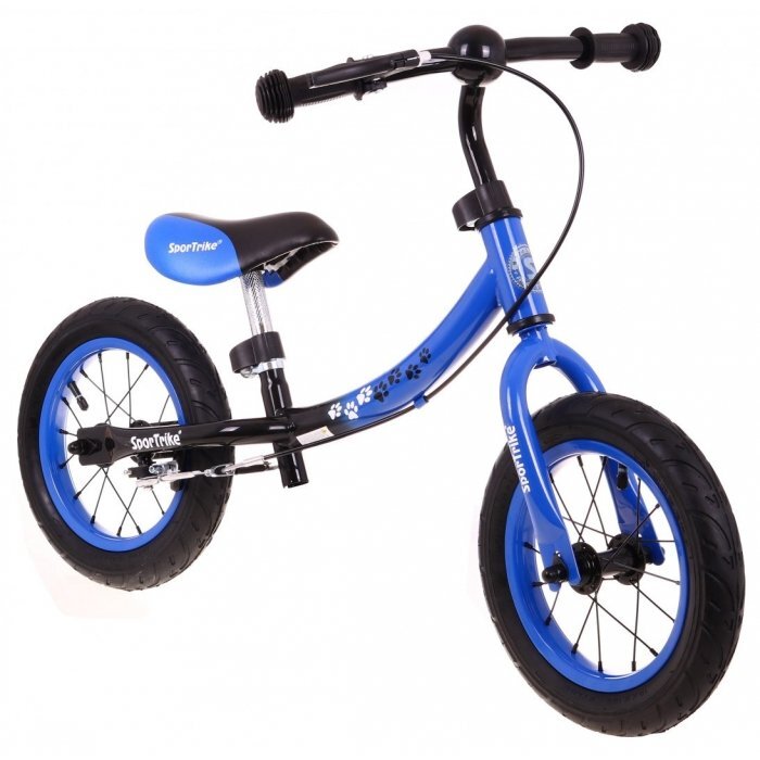 SporTrike Bicicleta fara pedale cu frana cadru variabil si roti gonflabile Boomerang albastru