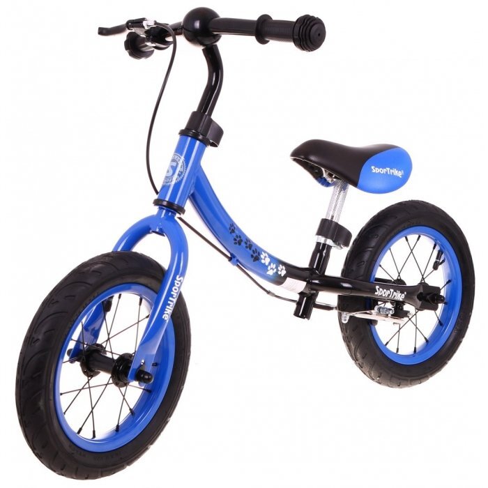 SporTrike Bicicleta fara pedale cu frana cadru variabil si roti gonflabile Boomerang albastru