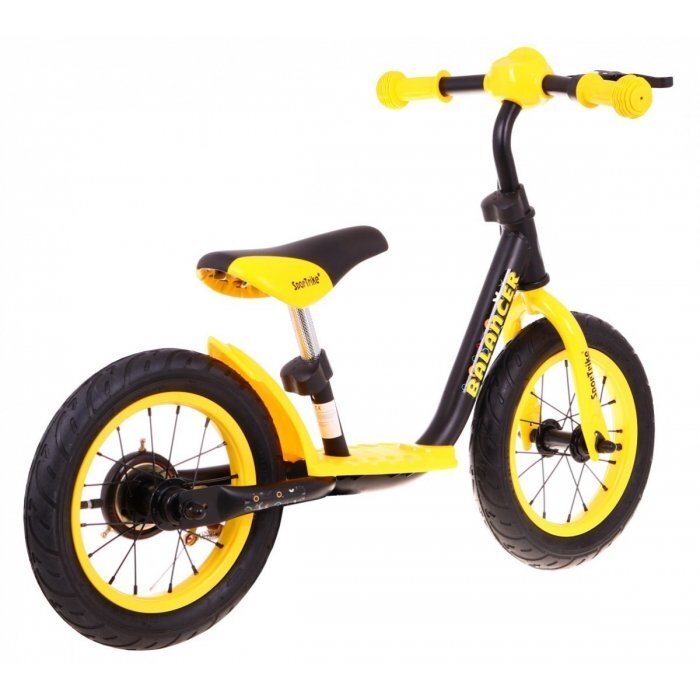 SporTrike Bicicleta fara pedale cu frana suport picioare si roti gonflabile Balancer galben