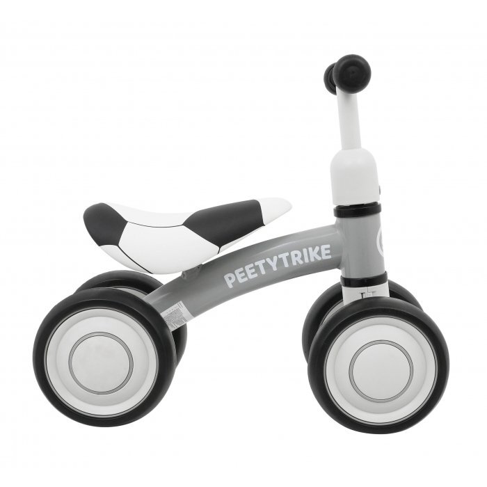 SporTrike Ride-On pentru copii fara pedale cu 4 roti din plastic alb de la 1 an inaltime pana la sezut 24 cm greutate maxima admisa 25 kg