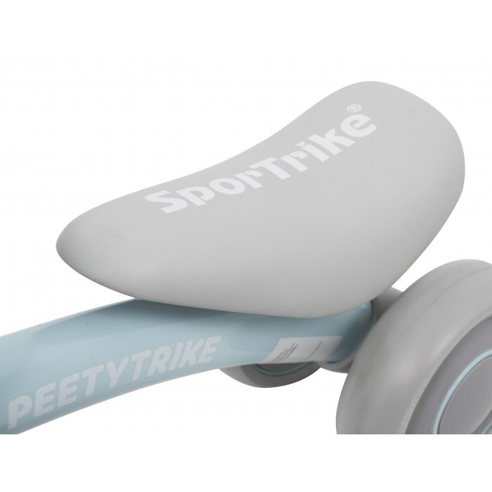 SporTrike Ride-On pentru copii fara pedale cu 4 roti din plastic albastru de la 1 an inaltime pana la sezut 24 cm greutate maxima admisa 25 kg