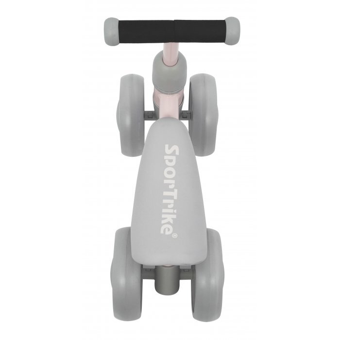 SporTrike Ride-On pentru copii fara pedale cu 4 roti din plastic roz de la 1 an inaltime pana la sezut 24 cm greutate maxima admisa 25 kg