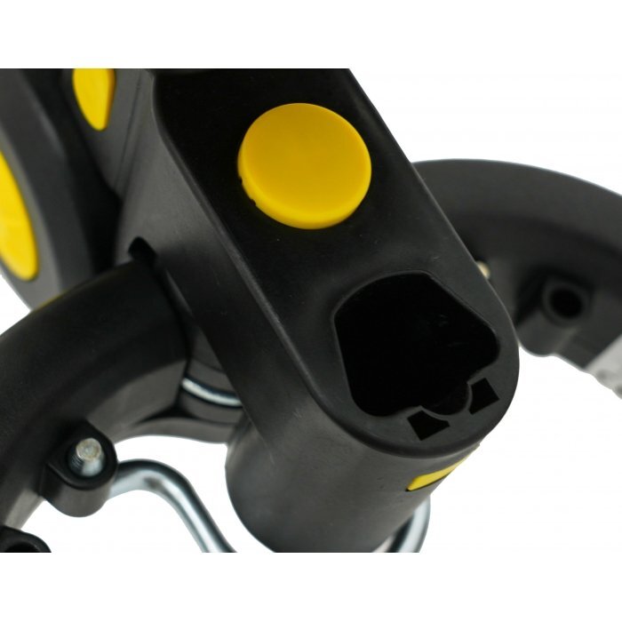 SporTrike Tricicleta pentru copii Galben 3 in 1 cu pedale roti din cauciuc scaun reglabil in 2 trepte suport pahar maner reglabil pe inaltime si detasabil