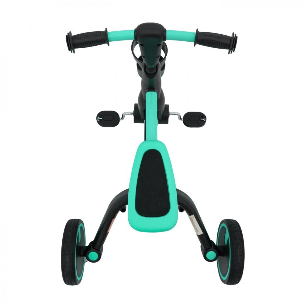 SporTrike Tricicleta pentru copii Happy Albastru 3 in 1 control al directiei roti din cauciuc si sistem roata libera