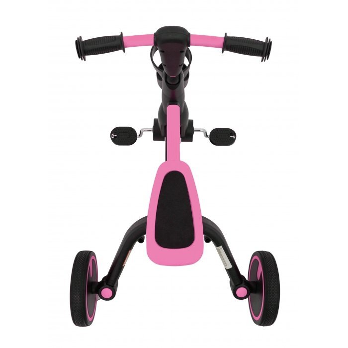 SporTrike Tricicleta pentru copii Roz 3 in 1 cu pedale roti din cauciuc scaun reglabil in 2 trepte suport pahar maner reglabil pe inaltime si detasabil
