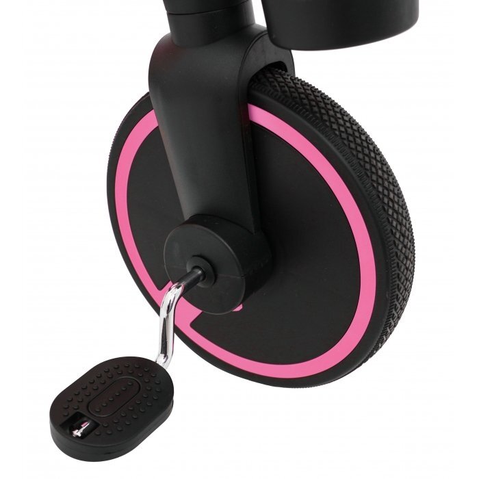 SporTrike Tricicleta pentru copii Roz 3 in 1 cu pedale roti din cauciuc scaun reglabil in 2 trepte suport pahar maner reglabil pe inaltime si detasabil