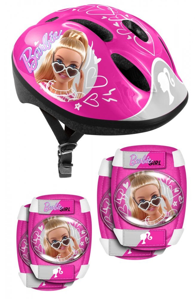 Stamp Set Combo Barbie casca reglabila genunchiere si cotiere 3-6 ani