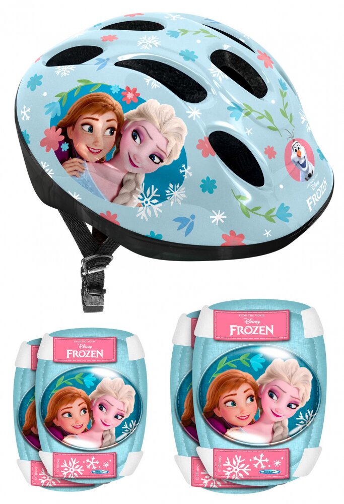 Stamp Set Combo Disney Frozen casca reglabila genunchiere si cotiere 3-6 ani